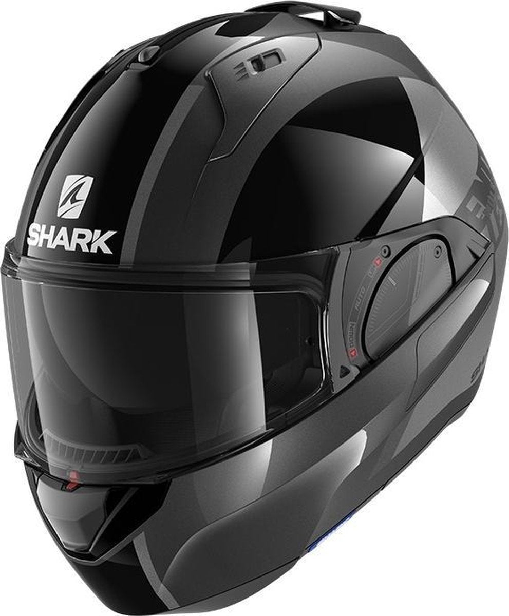 Shark Evo ES Endless Anthracite Black Anthracite  Systeemhelm - Motorhelm - Maat M