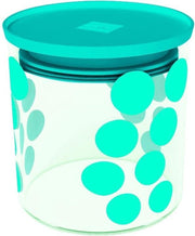 Zak!designs Voorraadpot Dot Dot 650 Ml Glas/siliconen Aqua