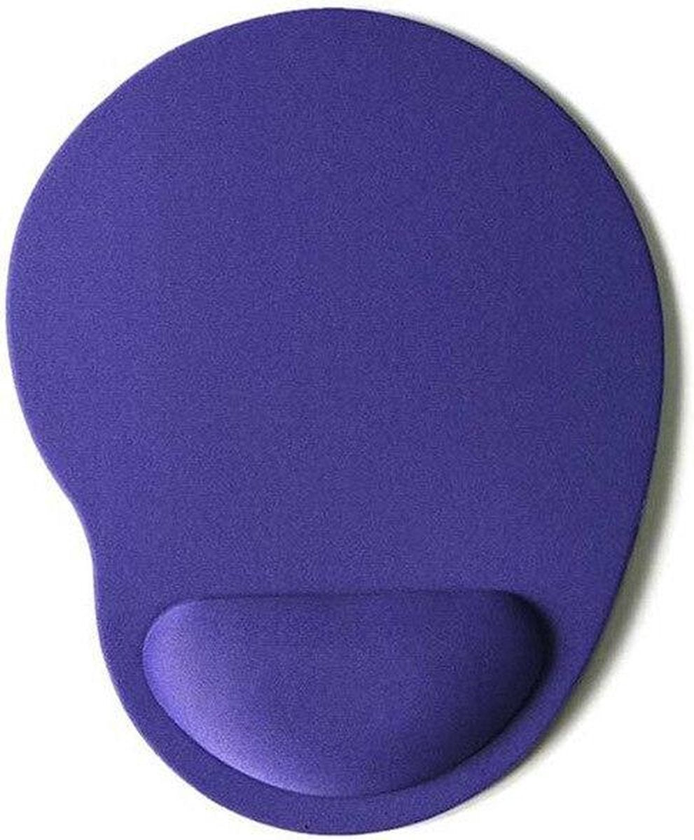 Gadgetpoint | Muismat | Rond | Polssteun | Antislip | Paars