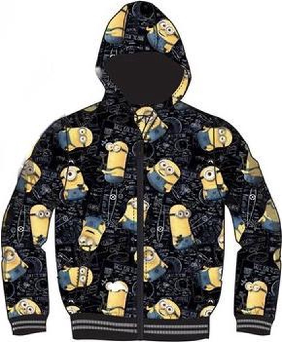 Minions Winterjas - Fleece gevoerd - zwart - maat 98/104 (3/4 jaar)