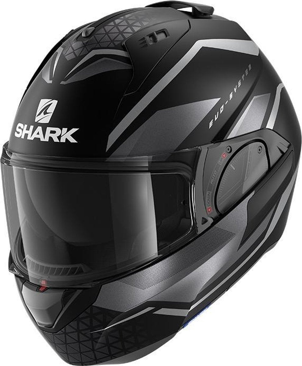 Shark Evo ES Yari Matt Black Anthracite Anthracite  Systeemhelm - Motorhelm - Maat M