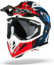 Airoh Aviator Ace Kybon Blue Red Gloss Motocross Crosshelm - Motorhelm - Maat XL