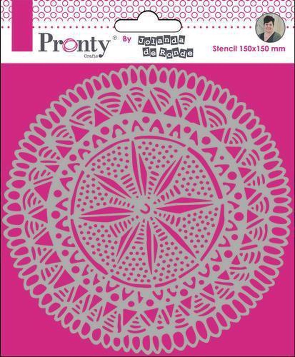 Pronty Stencil Mandala Cirkel Tribal 15x15 cm