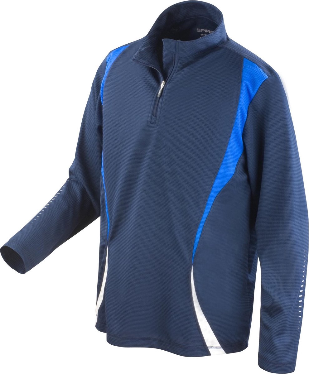 Spiro Unisex Sportproef Prestatie Trainingen Top (Marine / Loyaal / Wit)