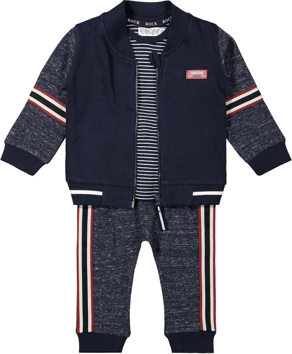 Dirkje 3delig kleding setje Navy Blauw - 56