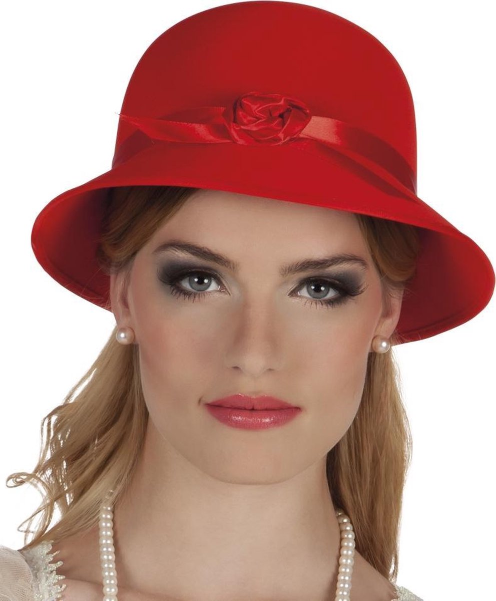Hoed Charleston lady rood