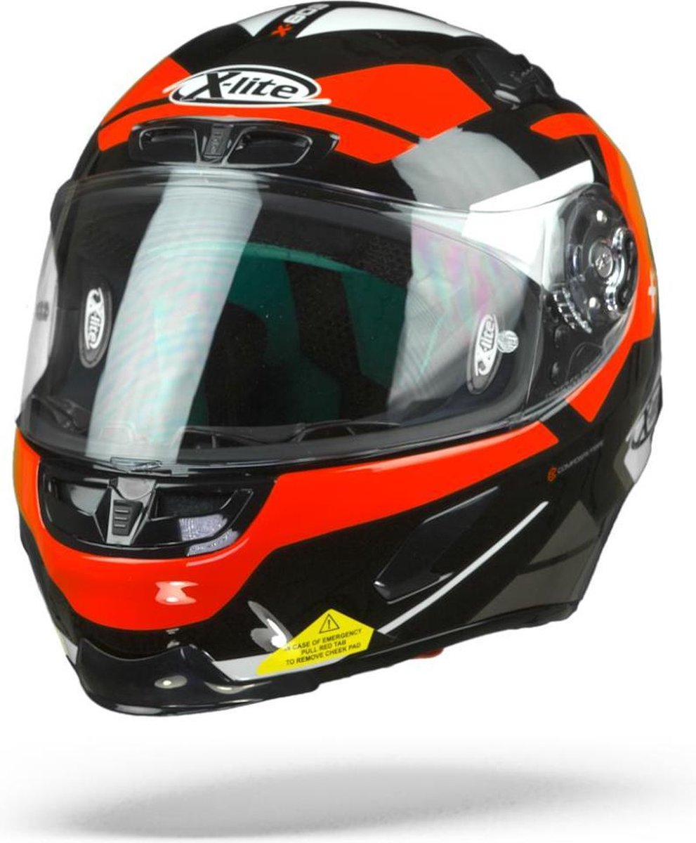 X-Lite X-803 Mastery 32 Glans Zwart Rood Integraalhelm - Motorhelm - Maat XXL