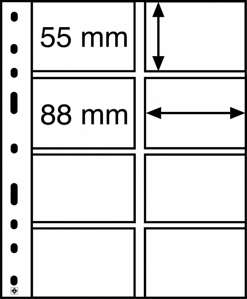 Leuchtturm Optima 4 VC bladen voor coincards - 10 stuks