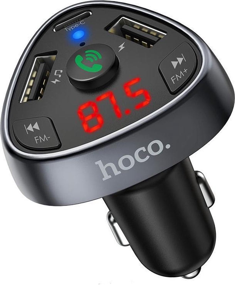 Hoco E51 - FM Transmitter | Bluetooth Auto Handsfree Wireless Radio Audio Oplader 18W met USB Disk/SD Kaart - Quick Charger 4.0