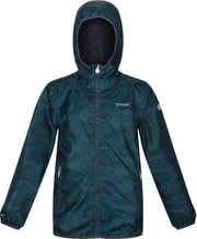 Regatta Regenjas Lever Junior Polyester Turquoise/grijs Maat 110/116