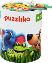 Puzzlika - Educatieve Puzzel - Combineer de Dieren Families - 10 combinaties - 20 puzzelstukjes