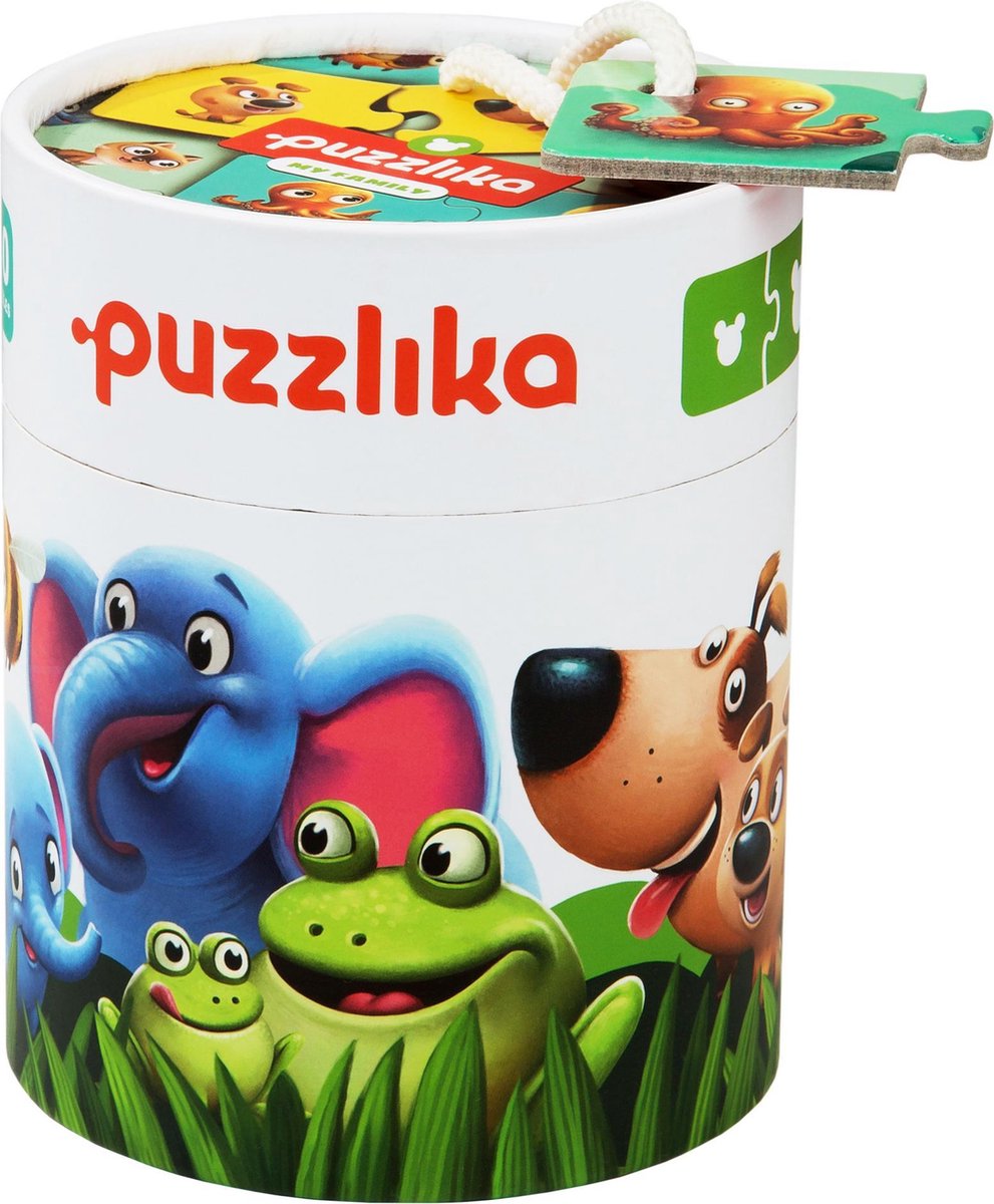 Puzzlika - Educatieve Puzzel - Combineer de Dieren Families - 10 combinaties - 20 puzzelstukjes