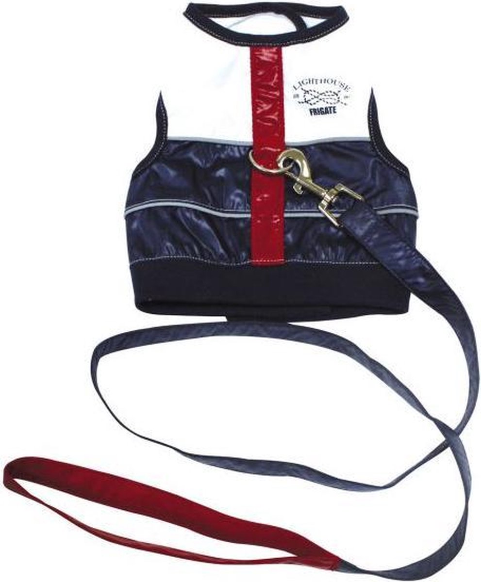 Croci tuig voor hond frigate blauw / wit 28-33 cm