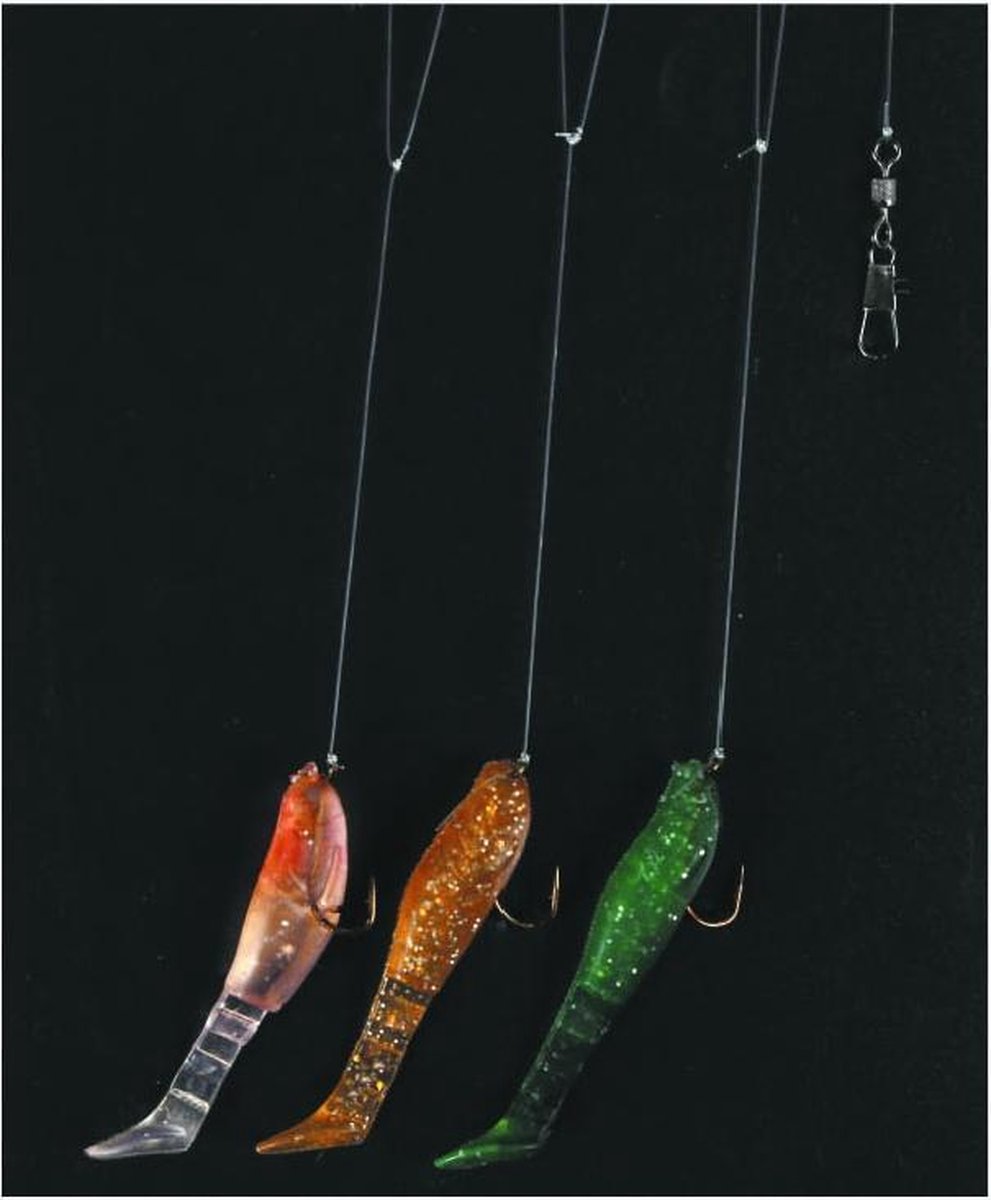 Barsch Hegene mit 3 Gummifischen