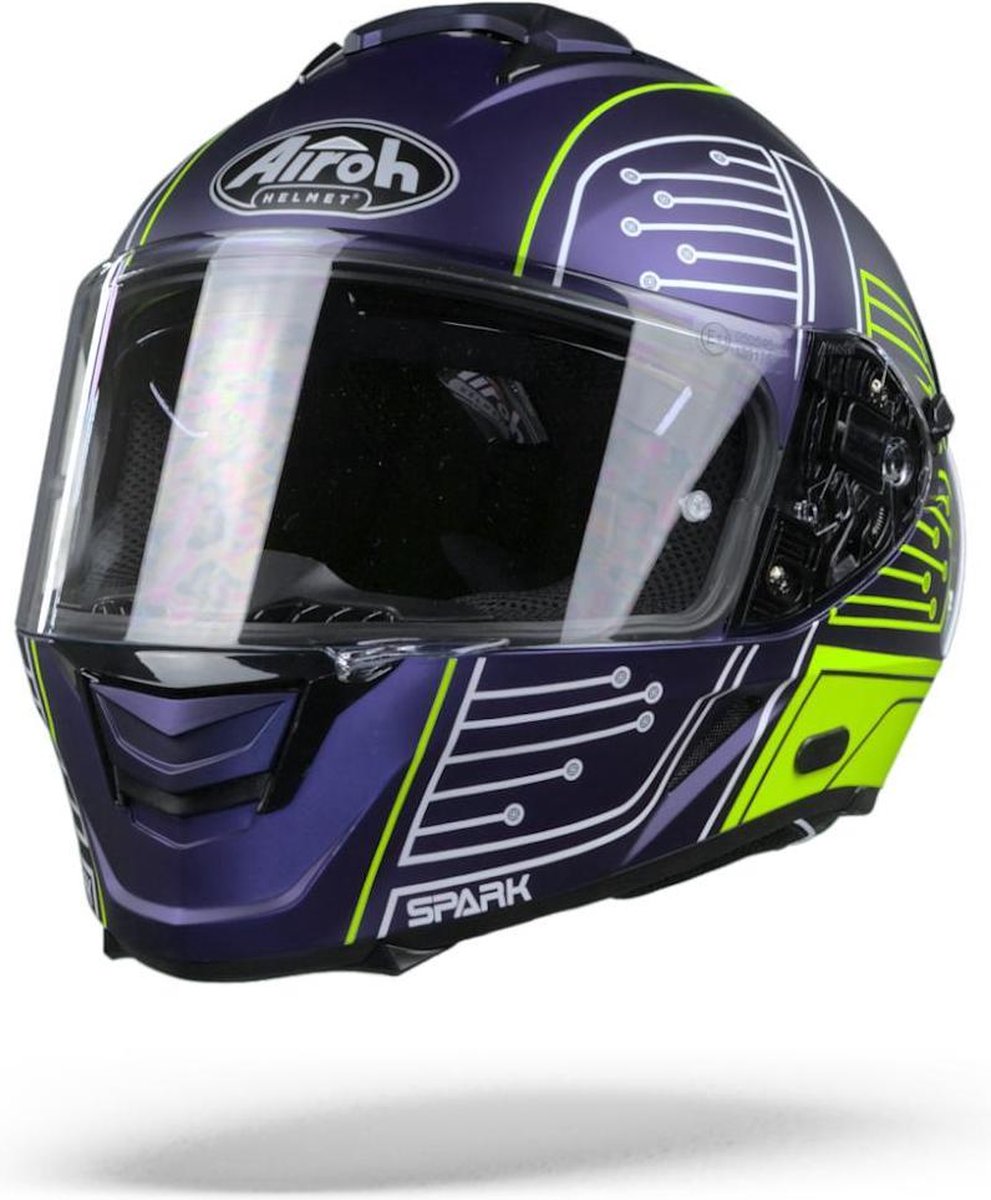 Airoh Spark Cyrcuit Blue Matt Full Face Helmet M