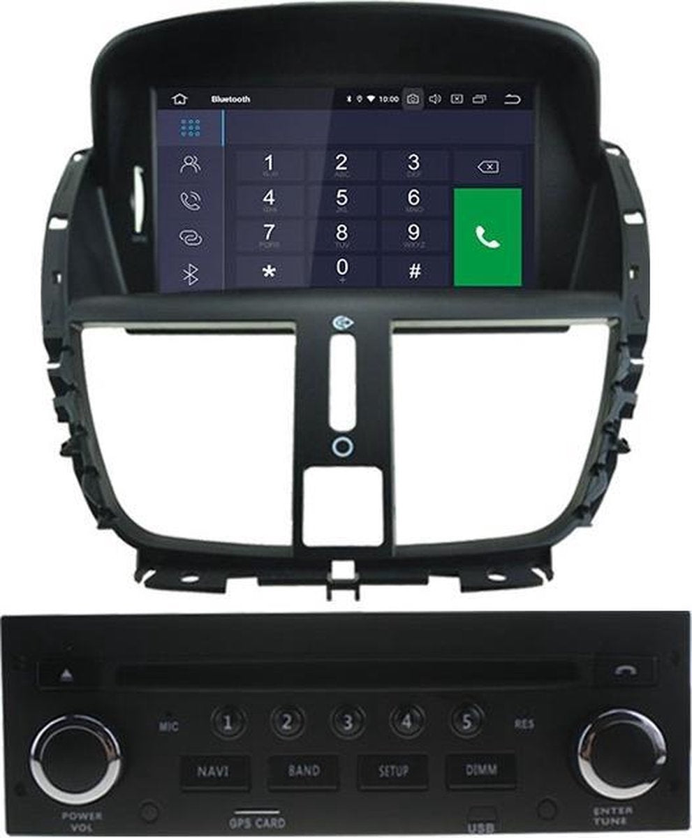 Peugeot 207 radio navigatie dvd carkit android 10 usb dab+ 64GB