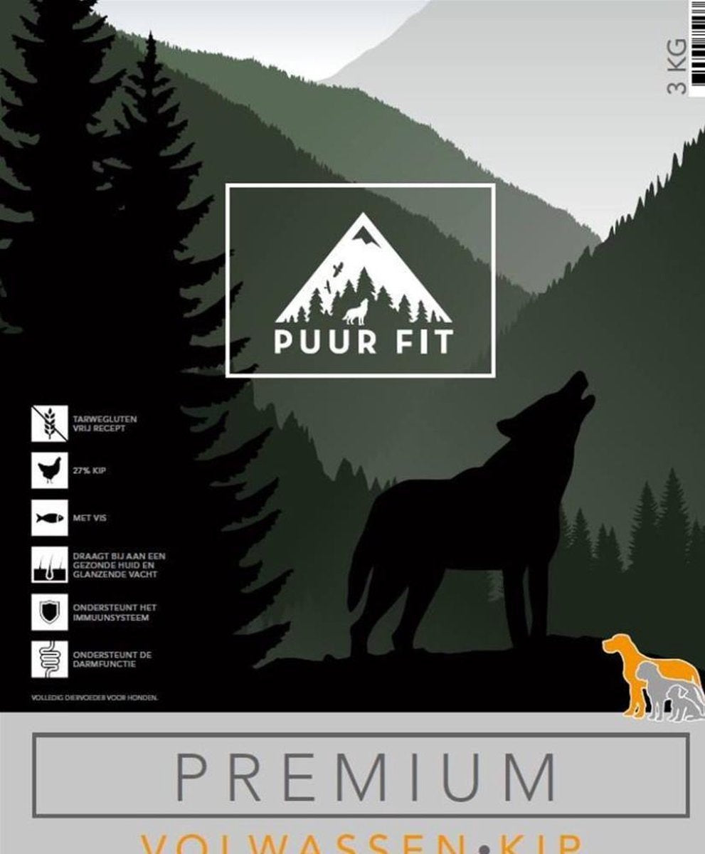 Puur Fit Premium Volwassen Klein Kip 12 kilo