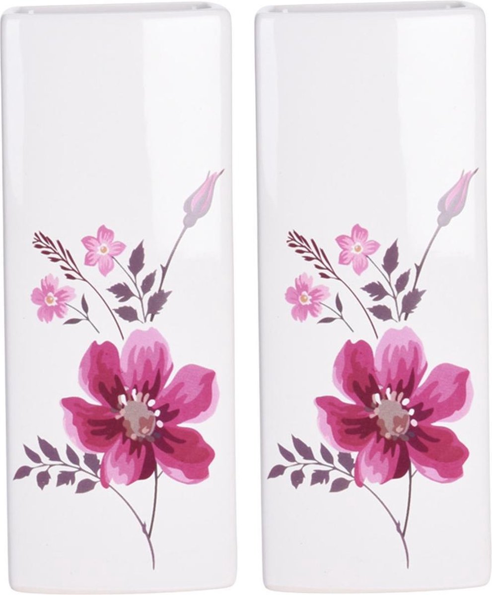 5x Witte radiator waterverdampers/luchtbevochtigers botanische bloemen print veldbloemen 21 cm - Waterverdampers voor de verwarming