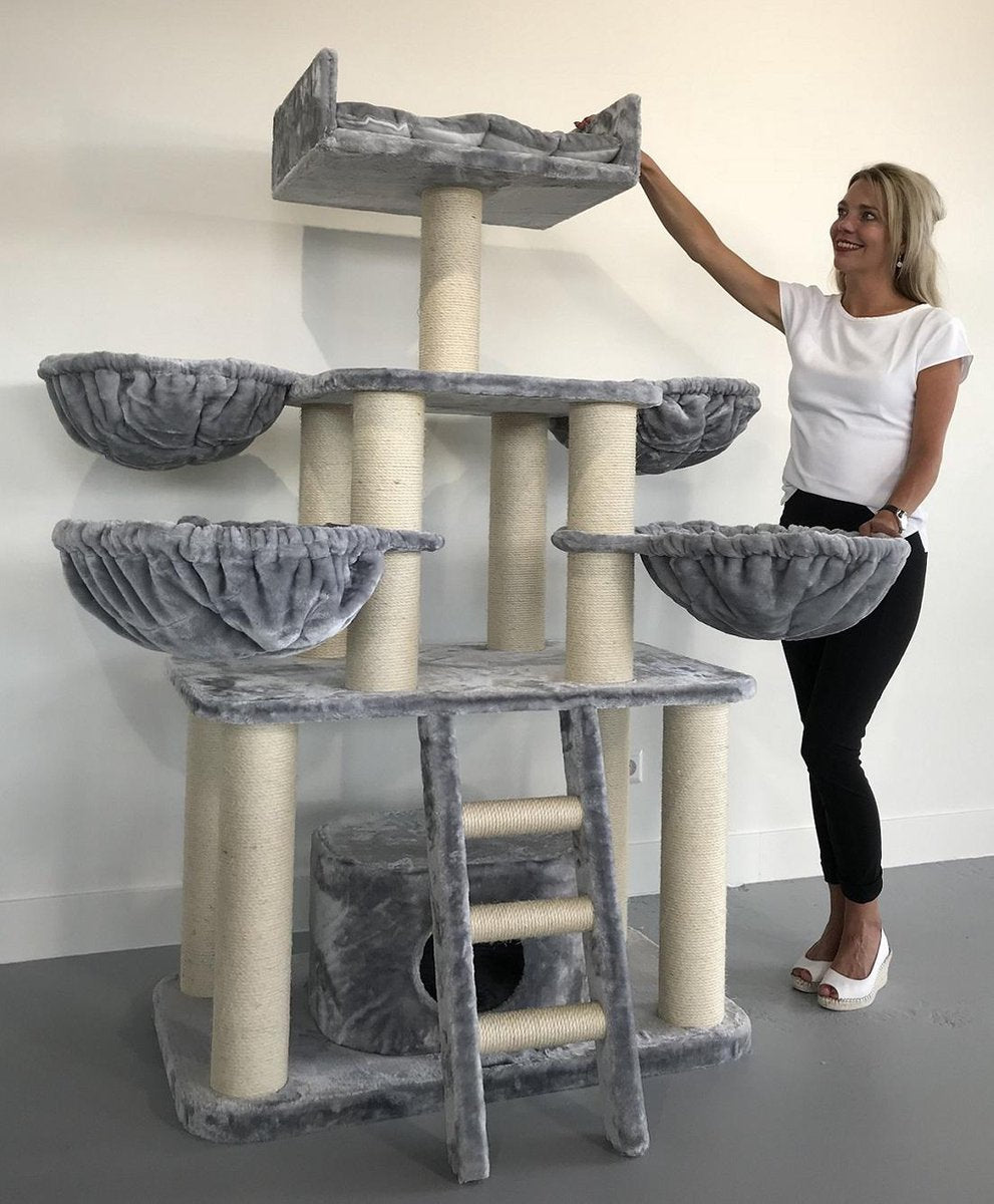 Krabpaal Panther Plus Licht Grijs voor grote en zware katten van RHRQuality