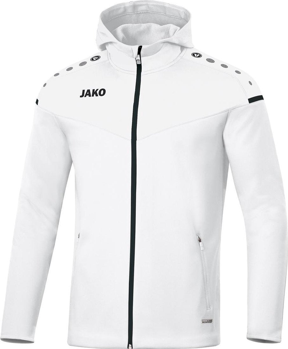 Jako Champ 2.0 Jas Met Capuchon Wit Maat M