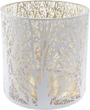 Windlicht Wit Rond Glas 20x20xh20branches