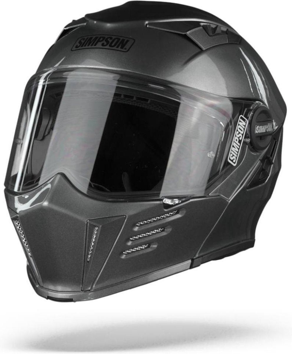 Simpson Darksome Gunmetal Systeemhelm - Motorhelm - Maat L