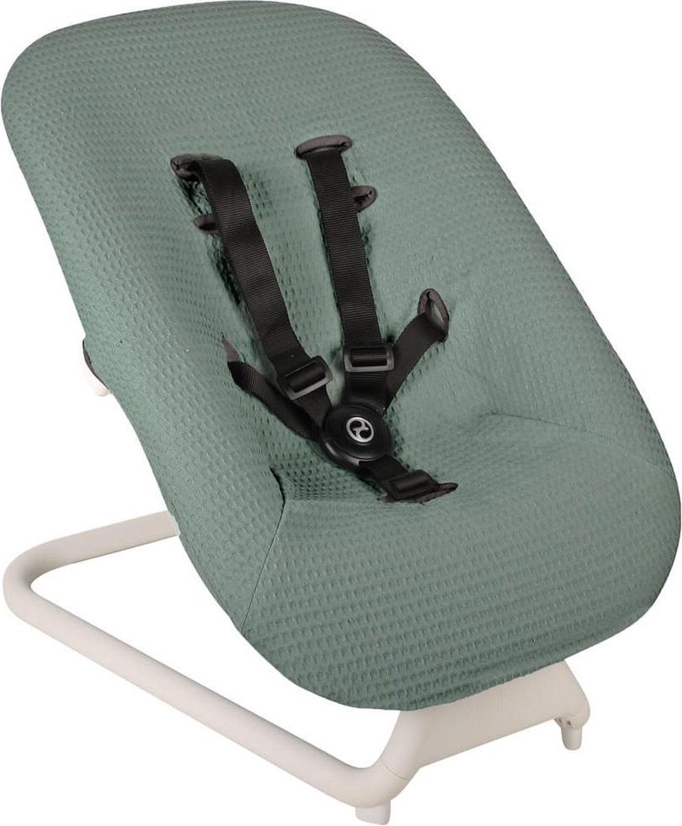 Ukje Hoes voor Cybex Lemo Bouncer hoes - Perfecte pasvorm - Jade wafel