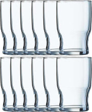 12x Drinkglazen/waterglazen Campus transparant 222 ml - Koffie/thee glazen Campus 222 ml