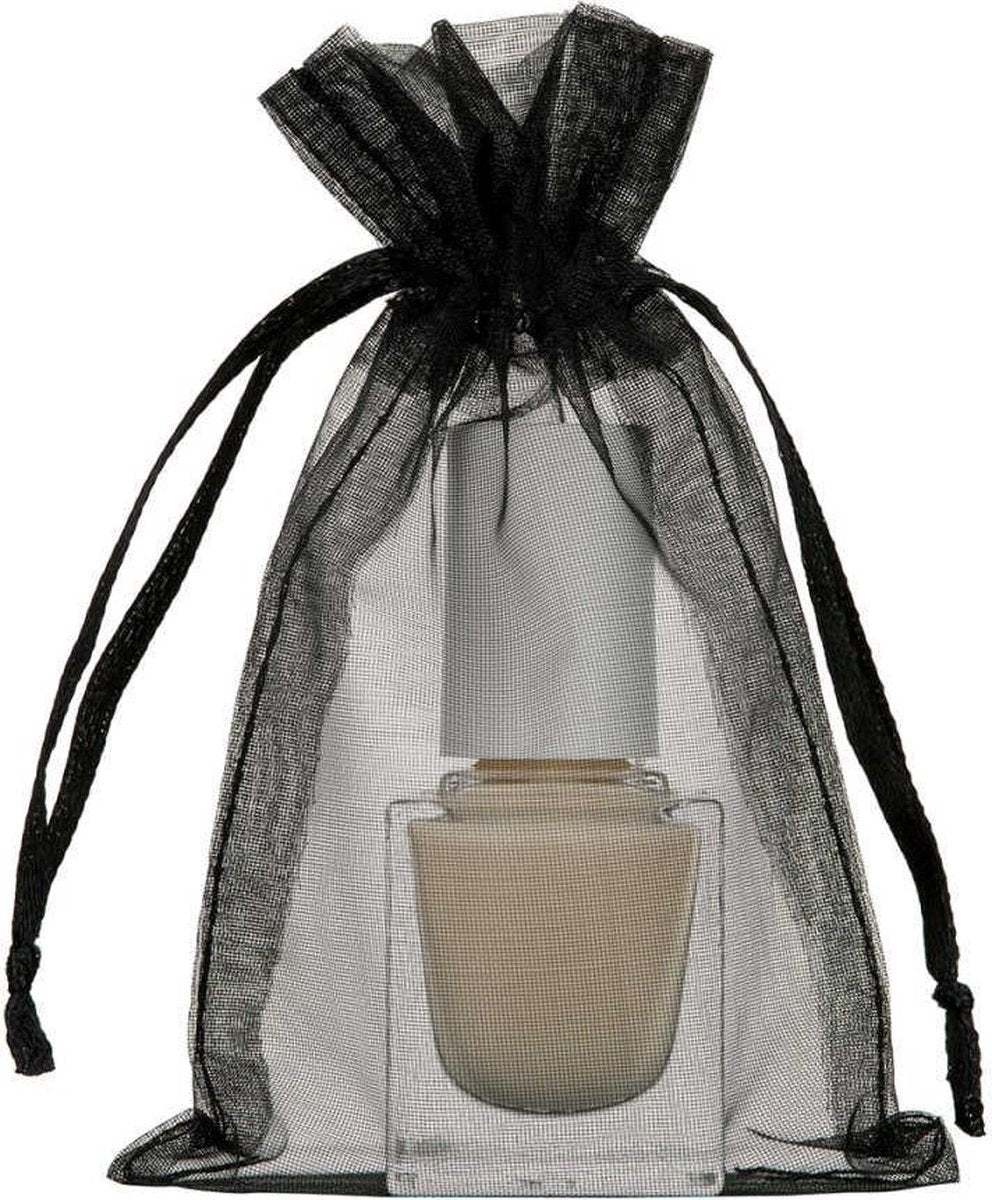 Shingyo 200 stuks organza zakje 7x12cm - Product Kleur: Zwart