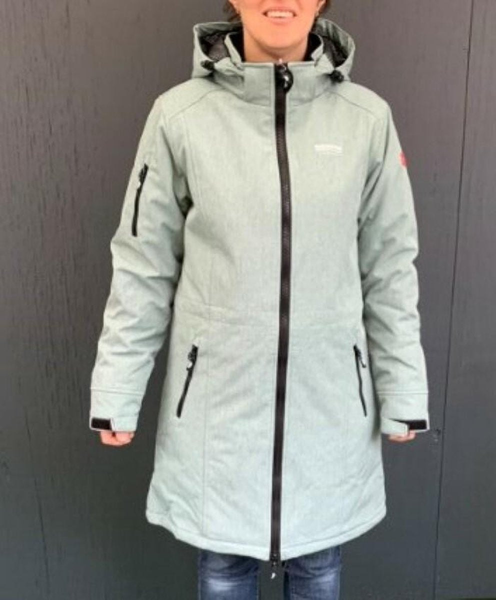 Nordberg softshell winterparka Gitte Herbal Green - maat L