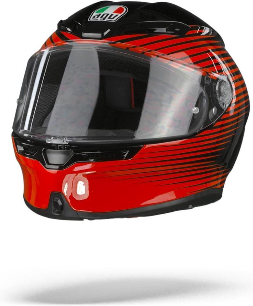 Agv K6 Max Vision Rush Black Red  Integraalhelm - Motorhelm - Maat M/L