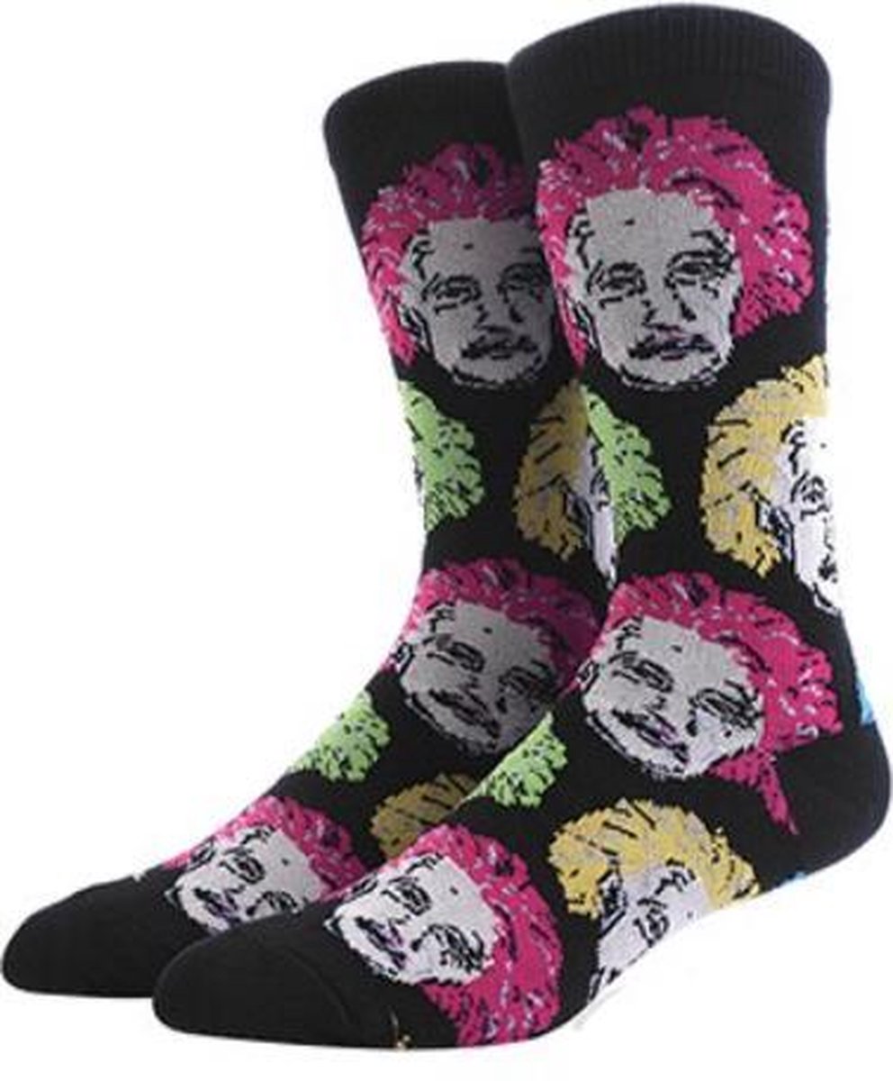 Fun sokken Einstein in Andy Warhol stijl (30205)