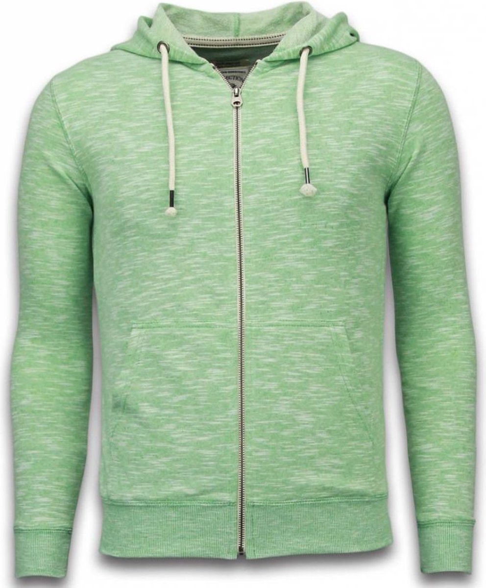 Enos Casual Vest - Melange Zen Fleece - Groen - Maten: S