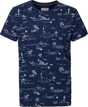Petrol Industries - Heren Longest road t-shirt - Blauw - Maat S