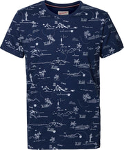 Petrol Industries - Heren Longest road t-shirt - Blauw - Maat M