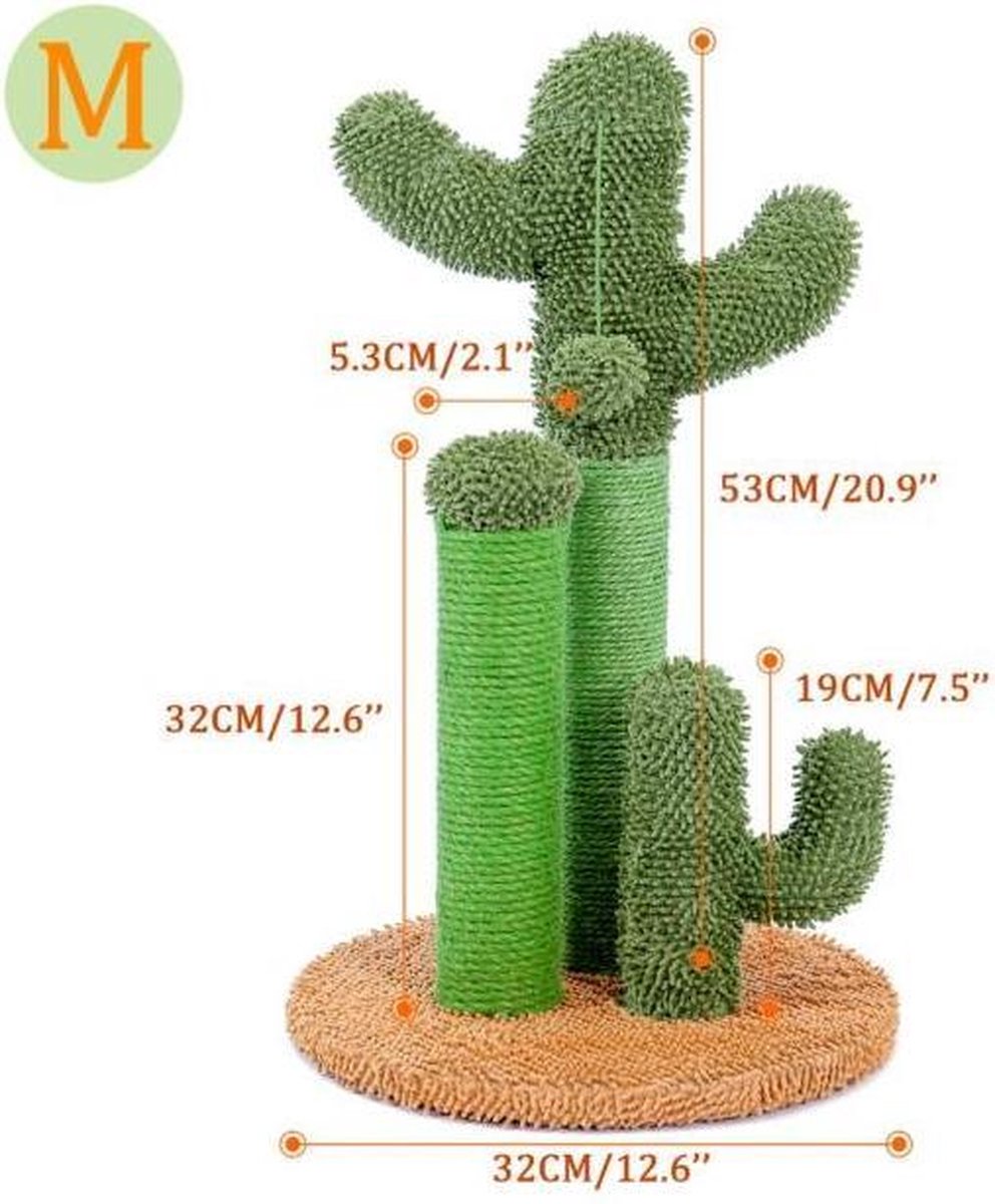 TBG Leuke Cactus Huisdier Krabpaal Speelgoed met Bal Krabpalen voor Katten Kitten Klimmen Boom Kat Speelgoed Beschermen Meubels Snelle levering AMT0066BN-M