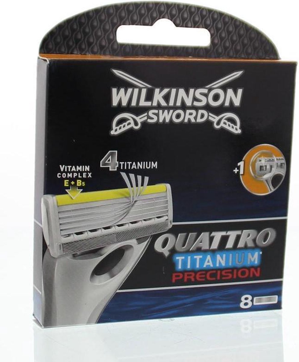 Wilkinson Sword Quattro Titanium Precision - 8 stuks - Scheermesjes