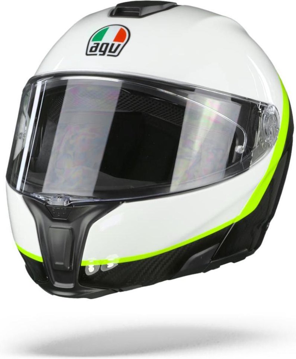Agv SPORTMODULAR RAY CARBON Zwart Systeemhelm - Motorhelm - Maat XXXL