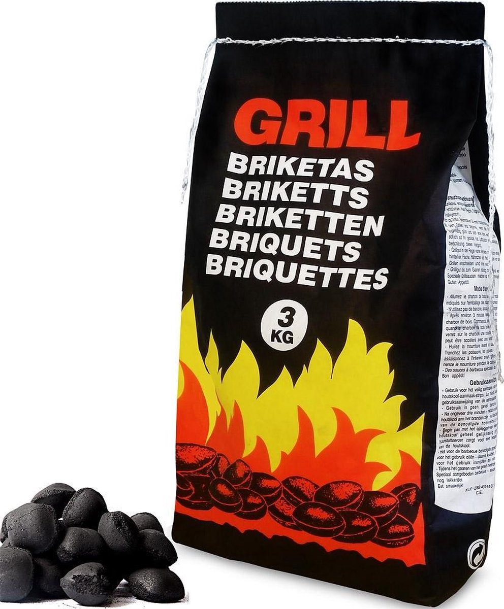 Deuba 27 Kg Houtskoolbriketten 9 x 3 kg Barbecue Grill Briketten BBQ