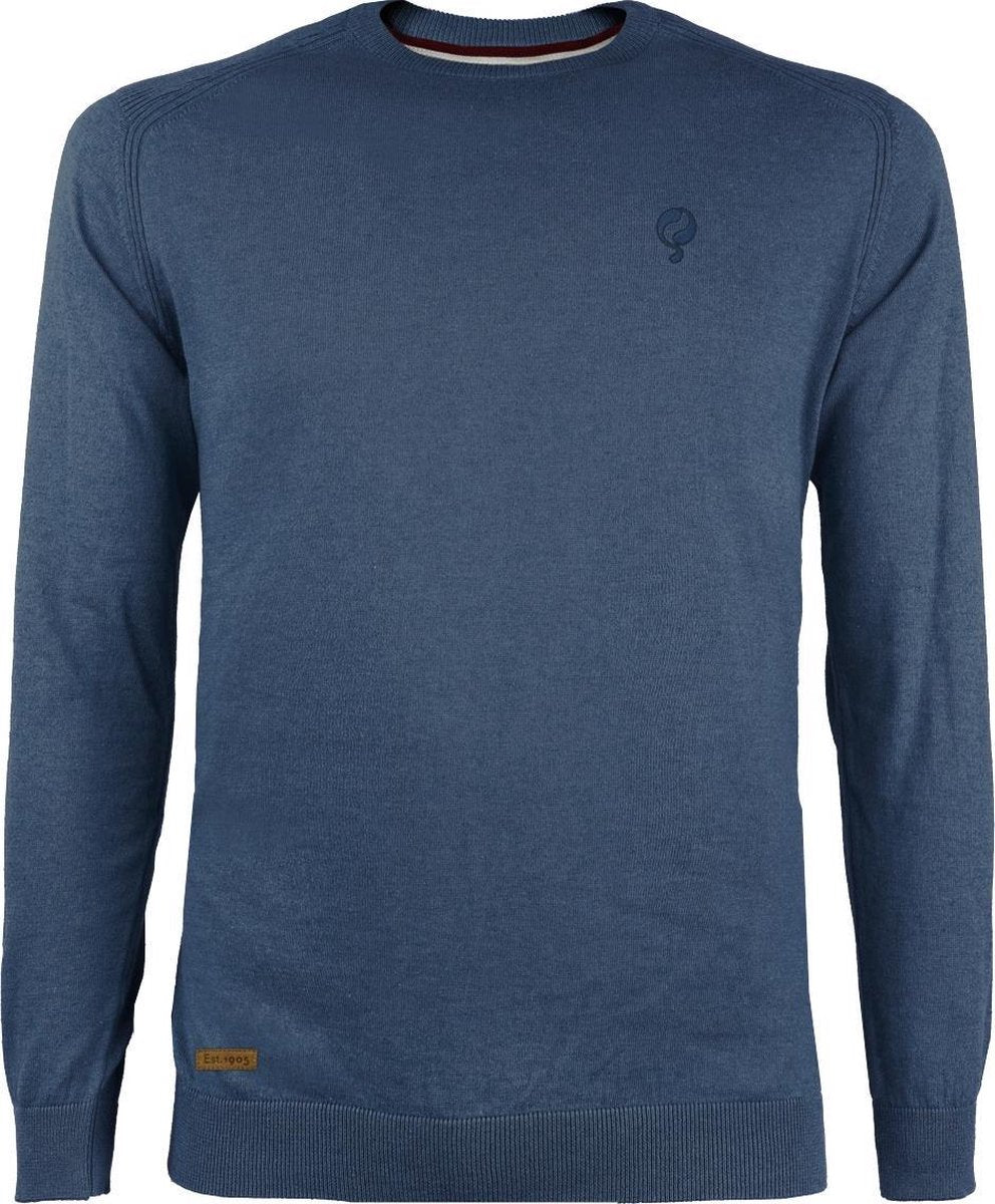 Heren Trui Leusden - Denim blauw