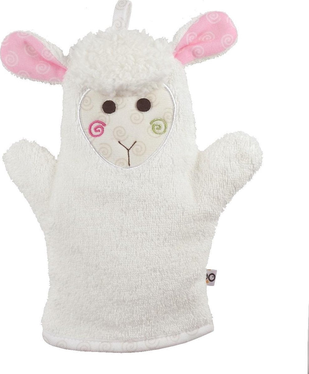 Zoocchini washandje Lola the Lamb lammetje wit