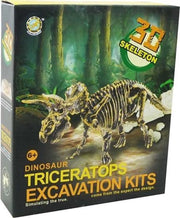 Dinoskelet uitbikken Triceratops 23cm