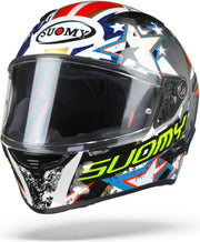 Suomy Speedstar Iwantu Wit Blauw Rood Integraalhelm - Motorhelm - Maat S