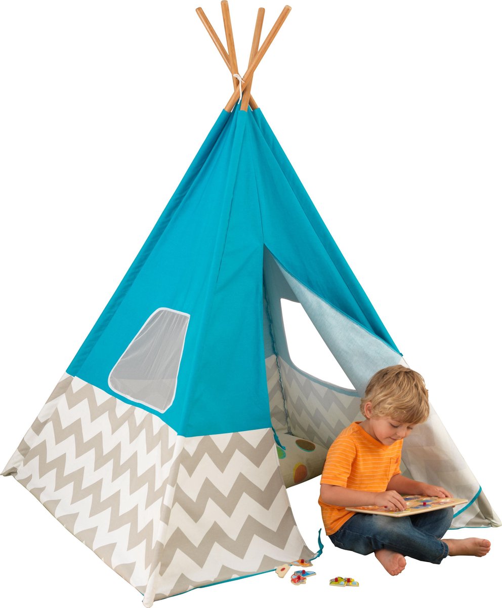 Kidkraft Tipi Deluxe turquoise - Speeltent