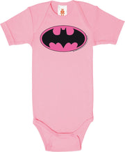 Batman baby romper roze - Logoshirt - 98/104