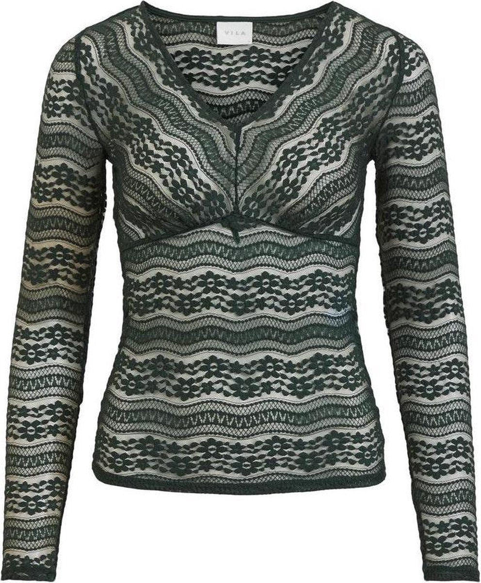 Vidivo V-neck L/s Top 14066064 Darkest Spruce
