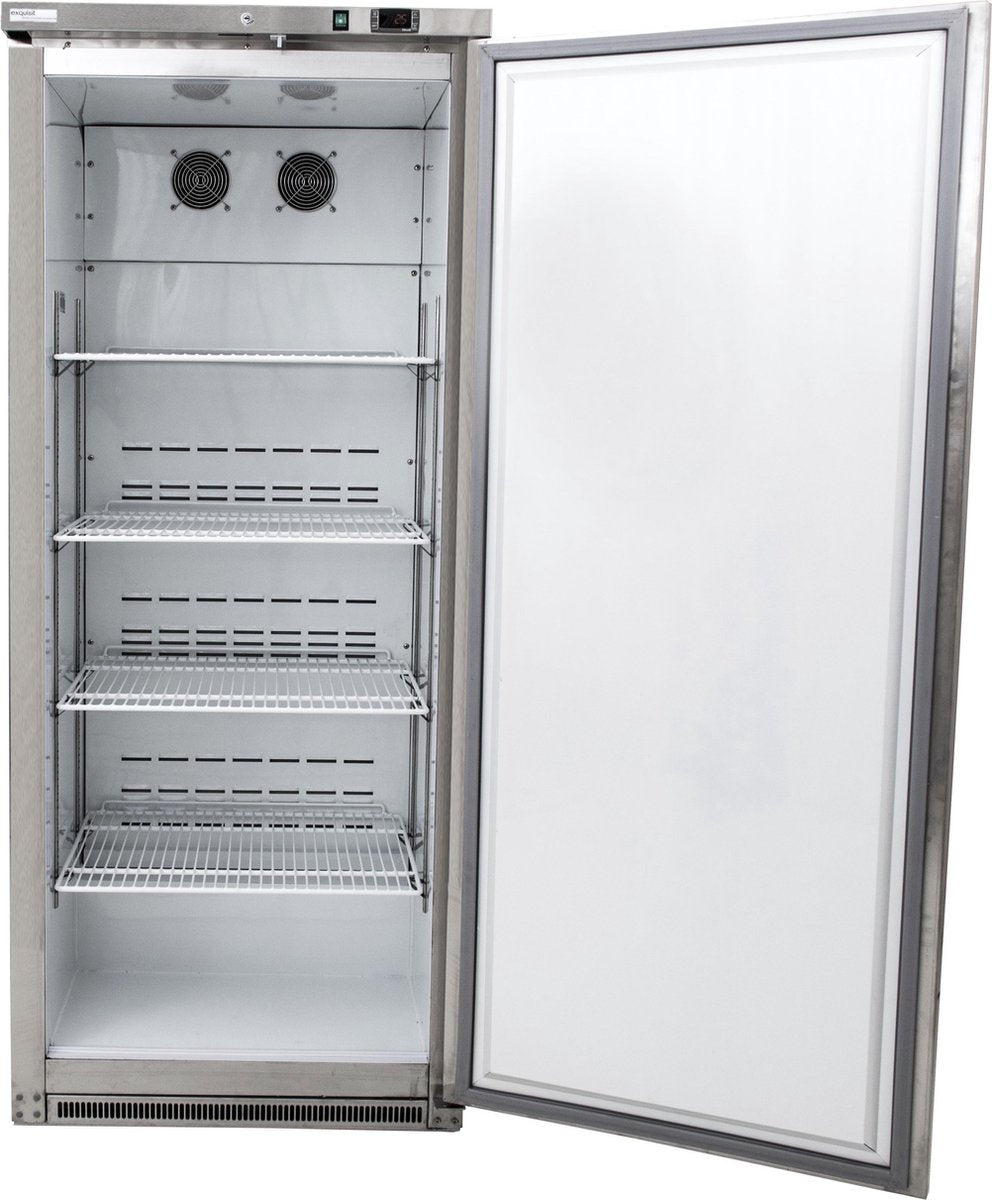 Exquisit BC600.1INOX - Horeca koelkast - Glazen deur