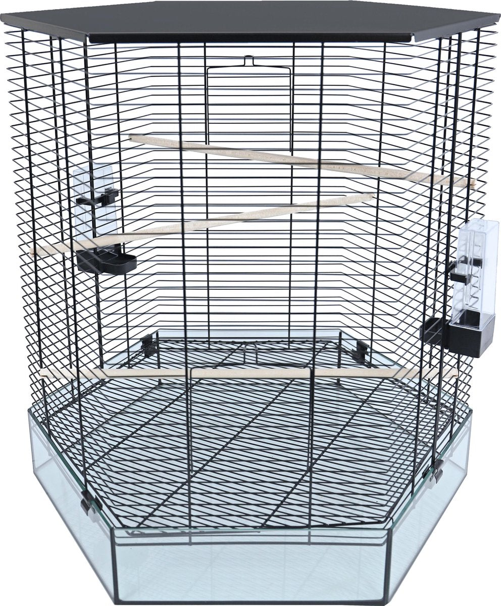 Interzoo Vision Hexo XL Vogelkooi excl. standaard - Zwart - 58