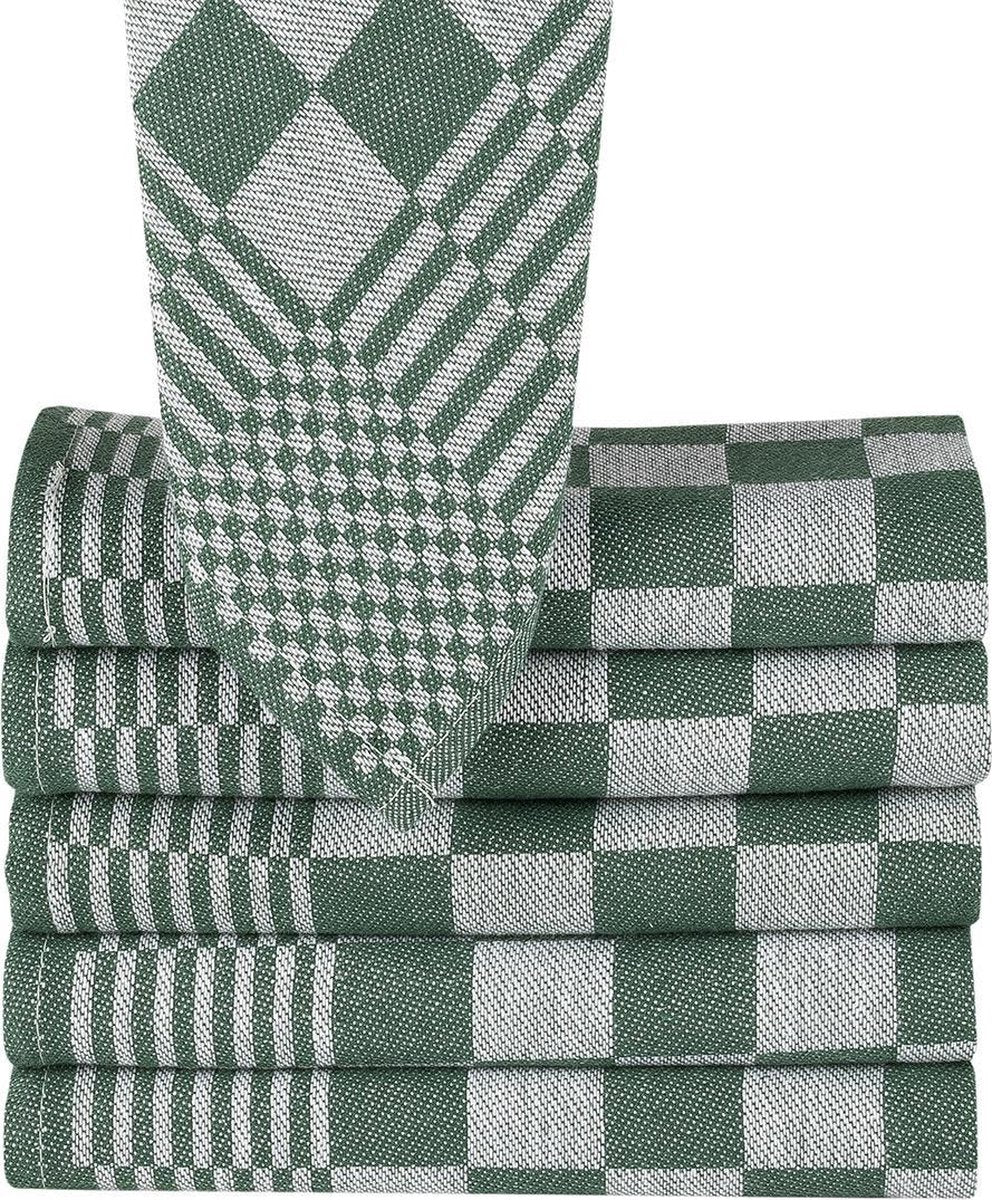 Blokdoeken/Theedoeken - 6 stuks - Groen - (65x65cm)|Homee