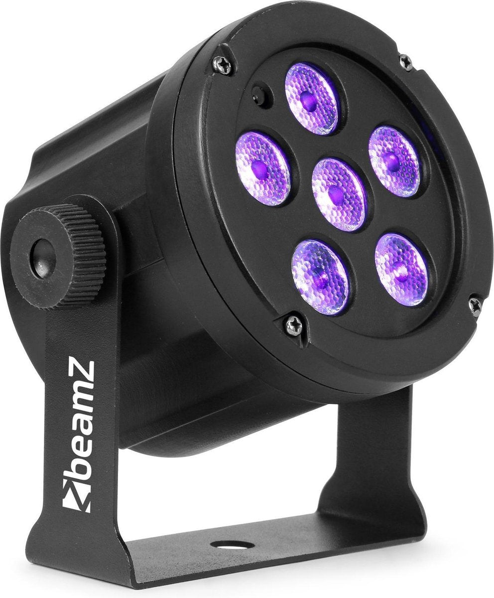 Blacklight - BeamZ SlimPar30 UV blacklight lamp met 6x 2W LED's - Zwart